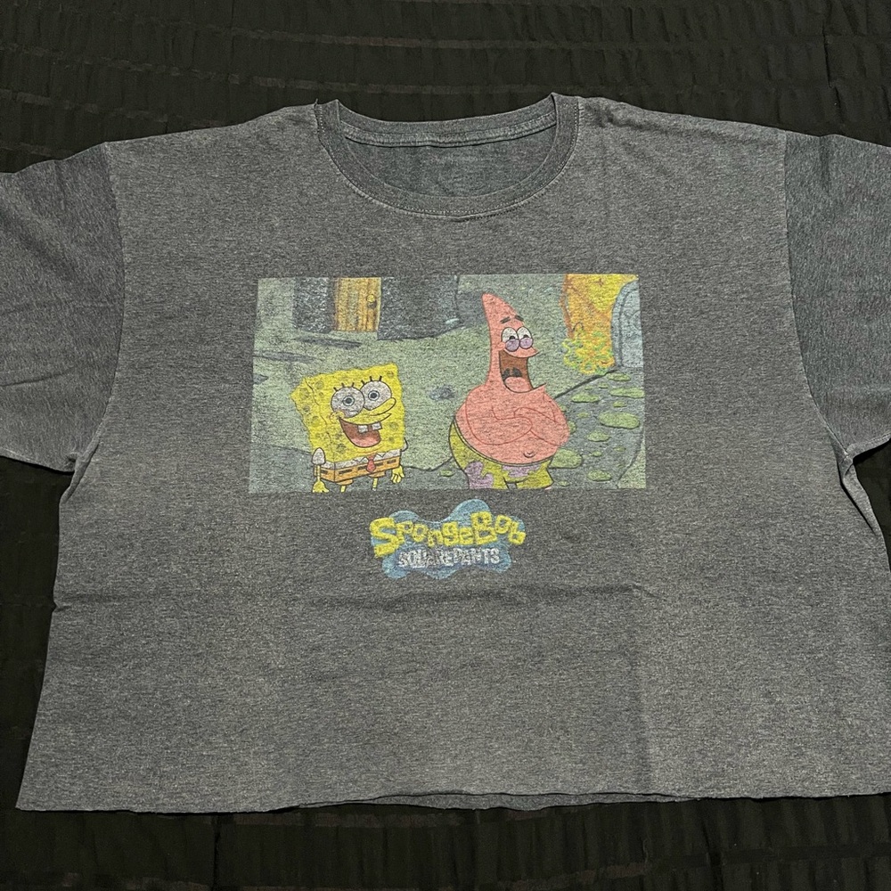 Gray SpongeBob SquarePants Graphic T-Shirt